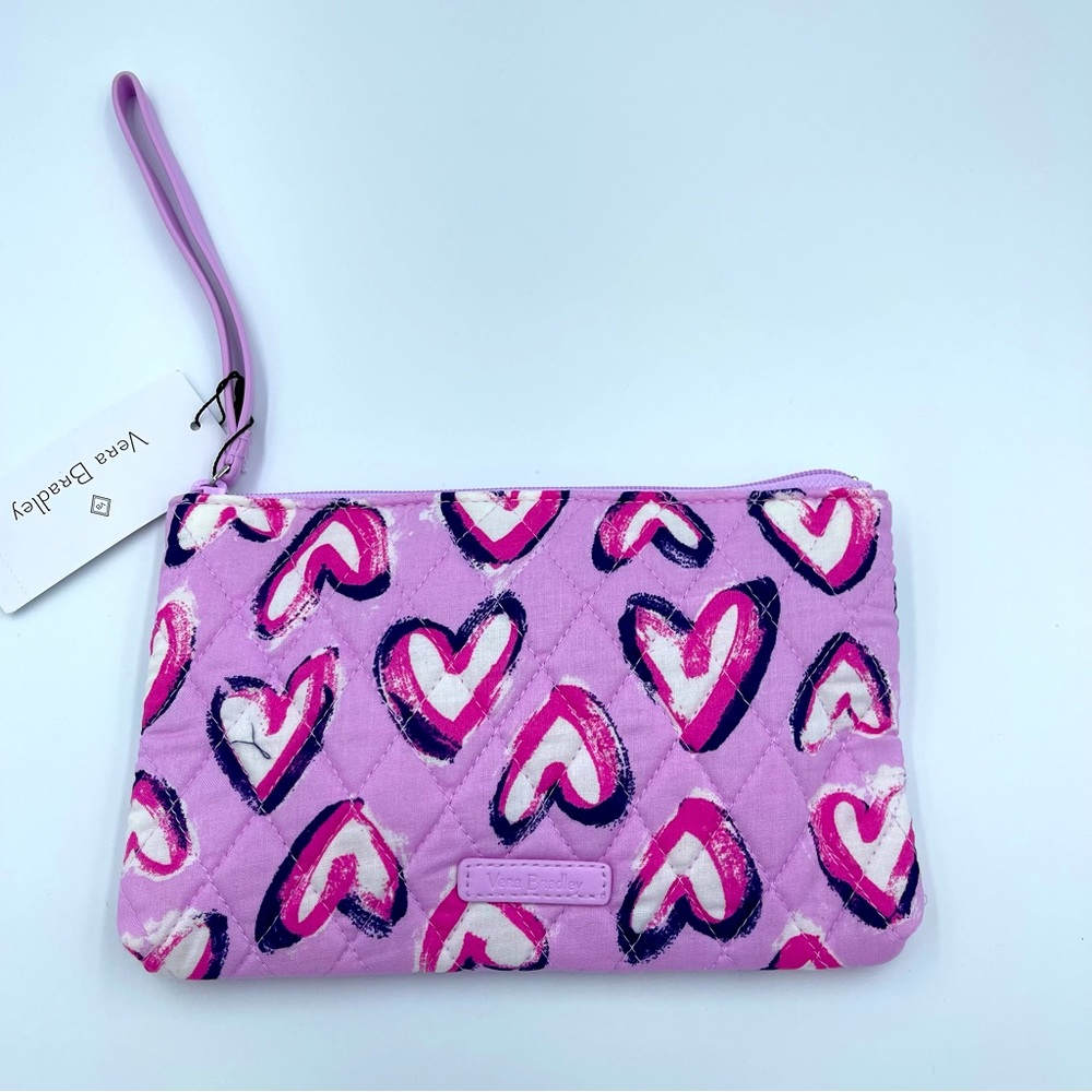 Vera Bradley Expandable Wristlet Hearts Iced Pink NWOT